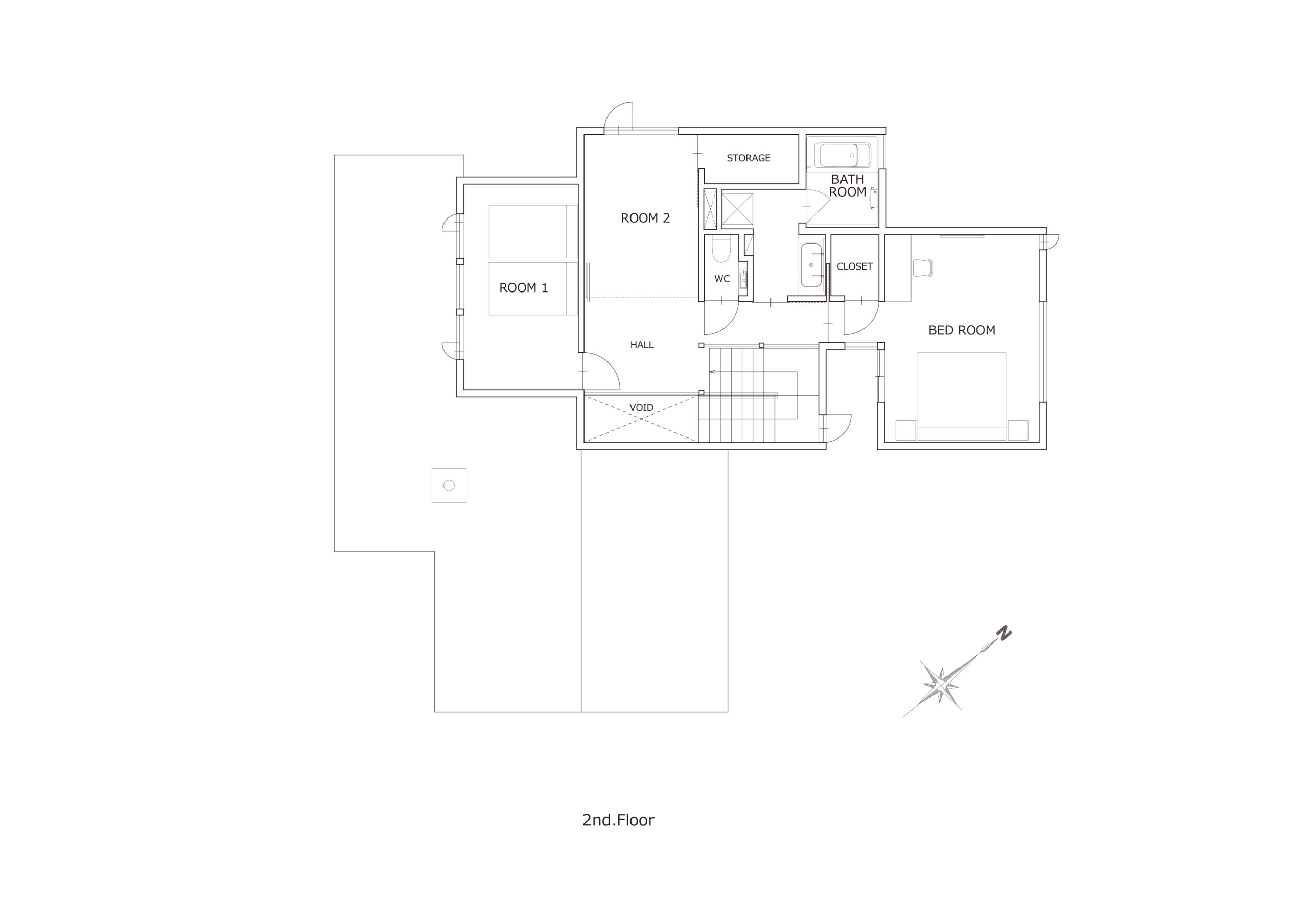 Villa C 2階平面図