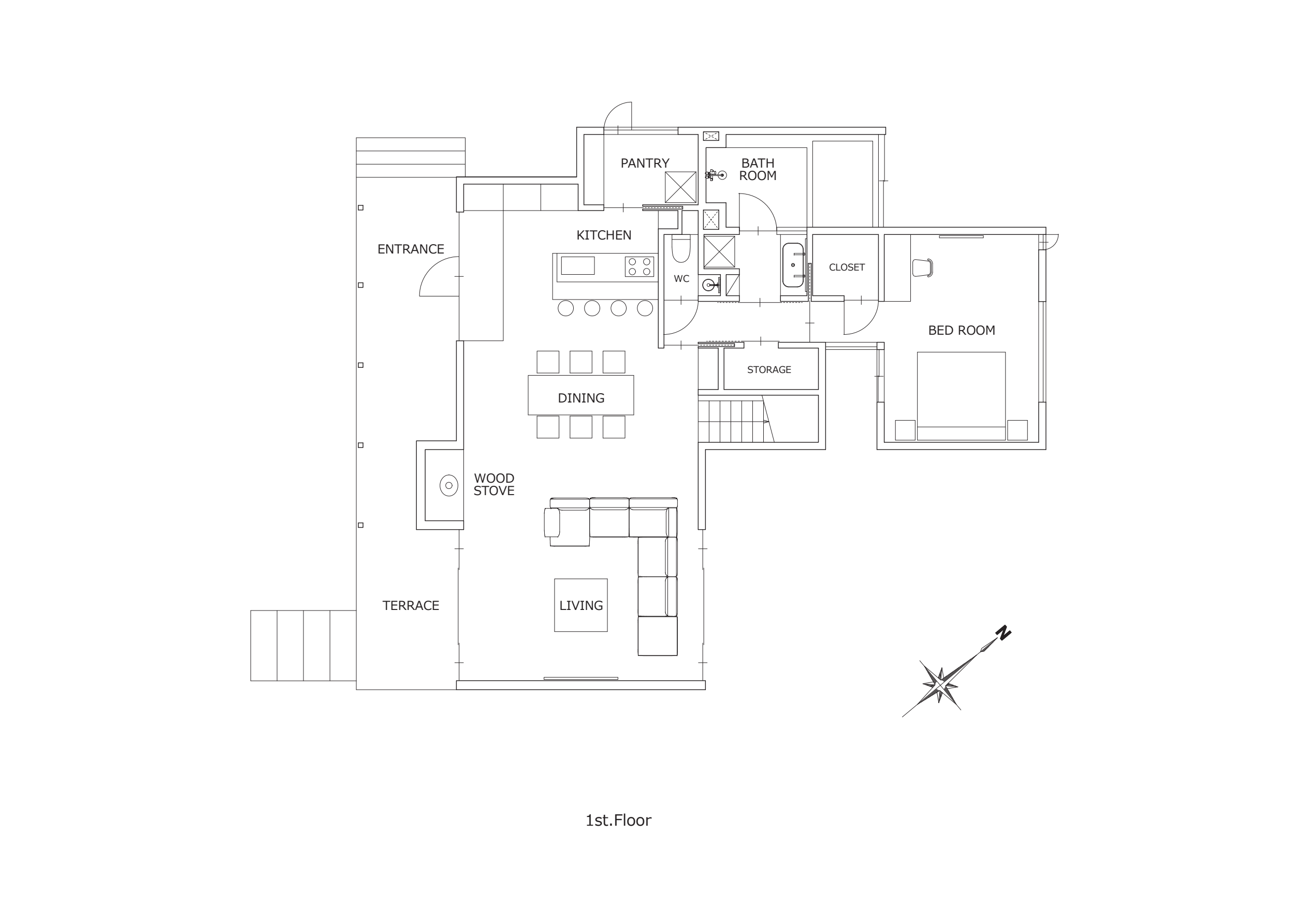 Villa C 1階平面図